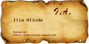Ilia Alinda névjegykártya